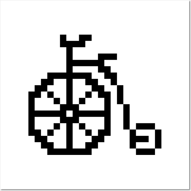 Hipster Bicycle Pixel Art Wall Art by J0k3rx3